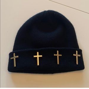 ASOS Knit hat beanie with Cross embellishment